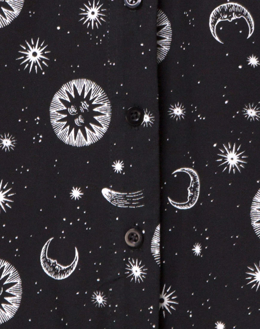Crosena Swing Dress in Small Celestial Black  X Princess Polly - Image 6