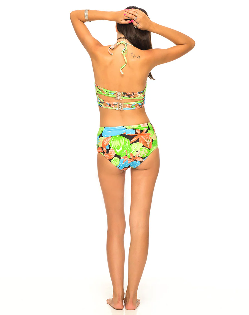Crystal Cut Out Bikini Bottom in Tropicana - Image 2