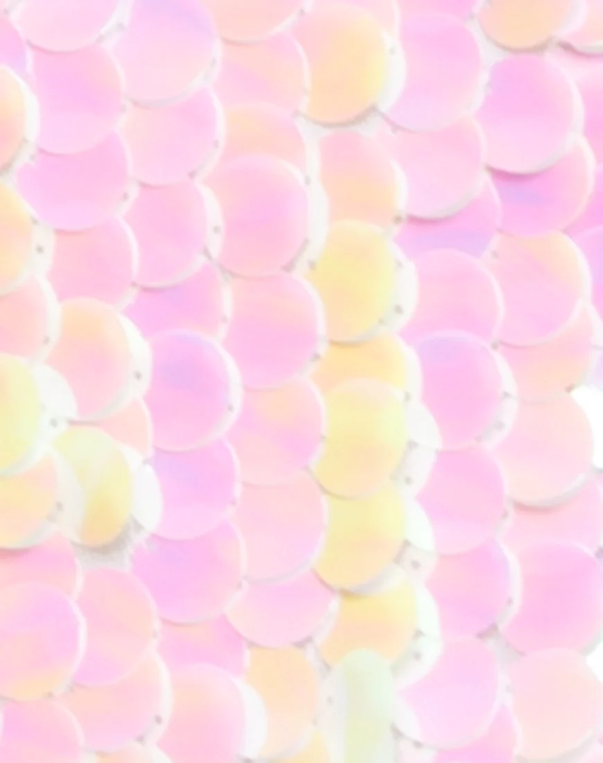 Crystal Short in Fishcale Disc Sequin Oyster Shell - Image 5