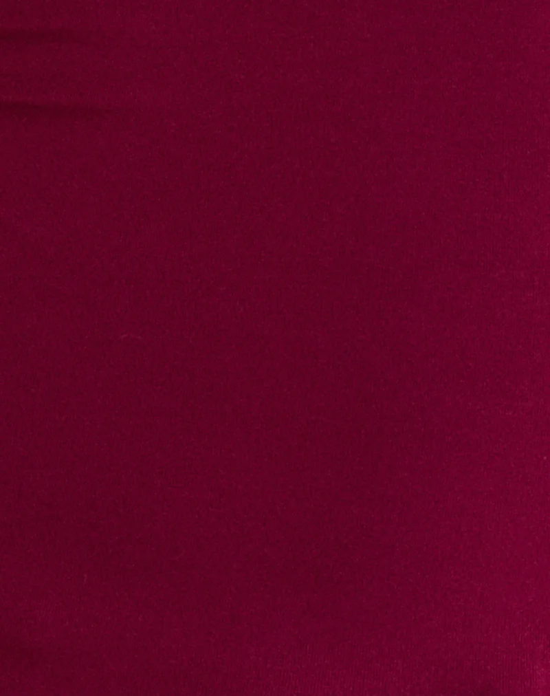 Cuthbe Off the Shoulder Twist Top in Burgundy - Image 5