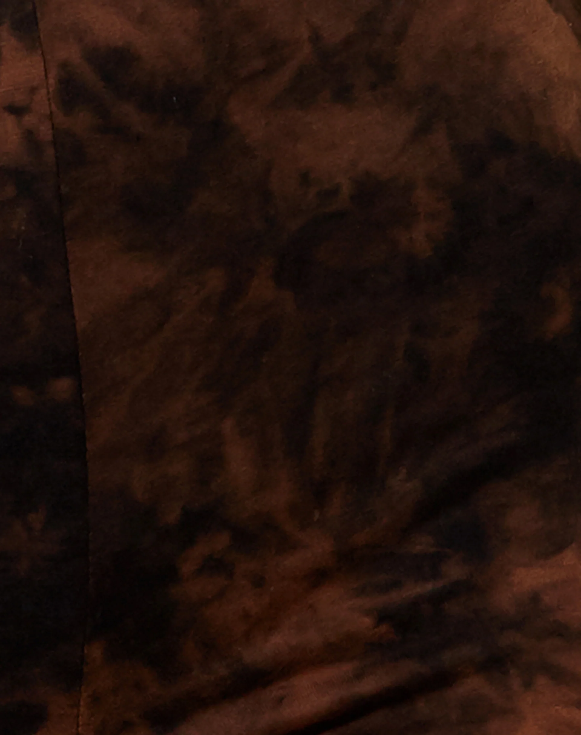 Cycle Short in Black and Rust Tie Dye - Image 6