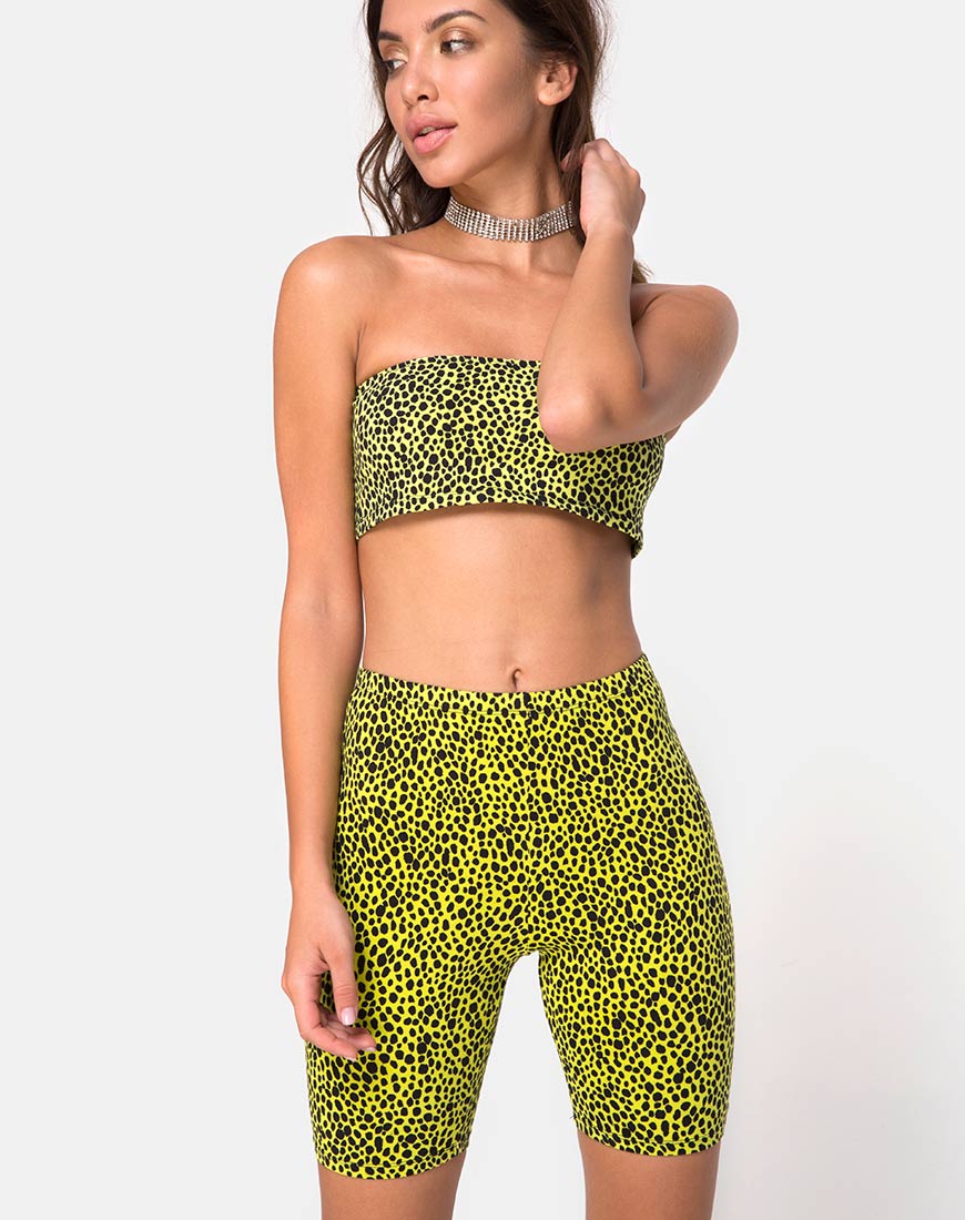 Cycle Short in Wild Cat Yellow  X Princess Polly - Image 3