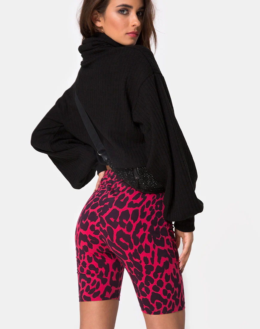 Cycle Short in Oversize Jaguar Red - Image 2