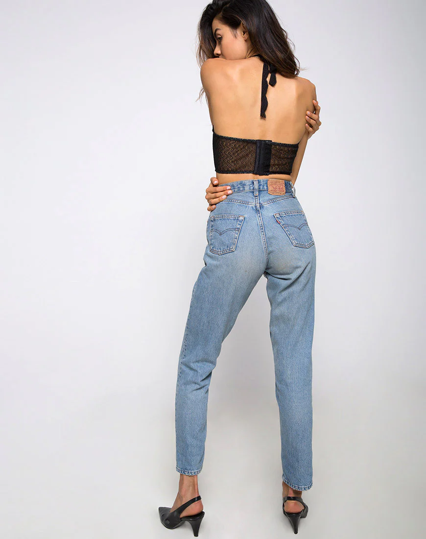 Cyrilla Bralet in Lacey Knit Black - Image 4