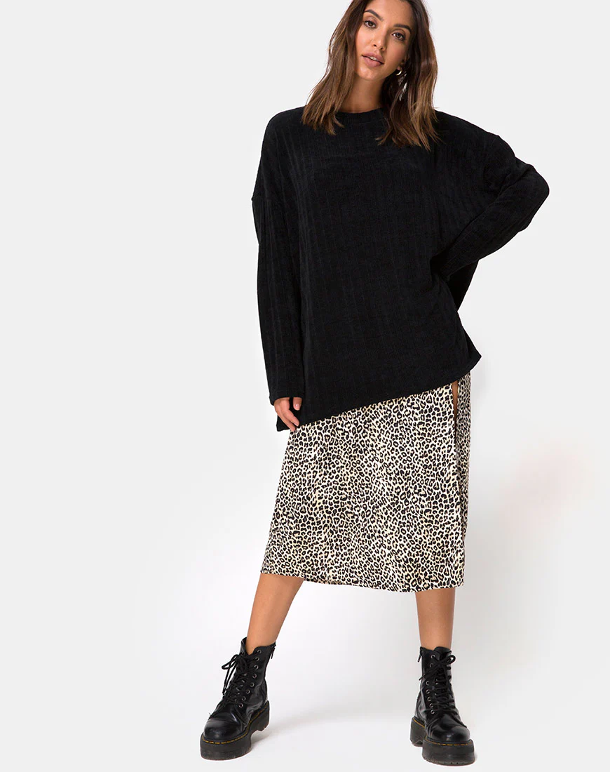 Dad Jumper in Chenille Black - Image 3