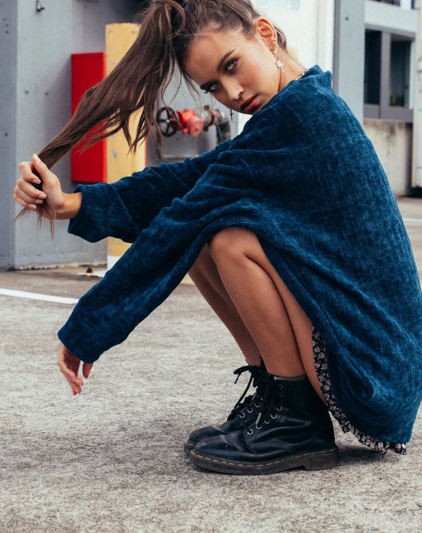 Dad Jumper in Chenille Blue - Image 5