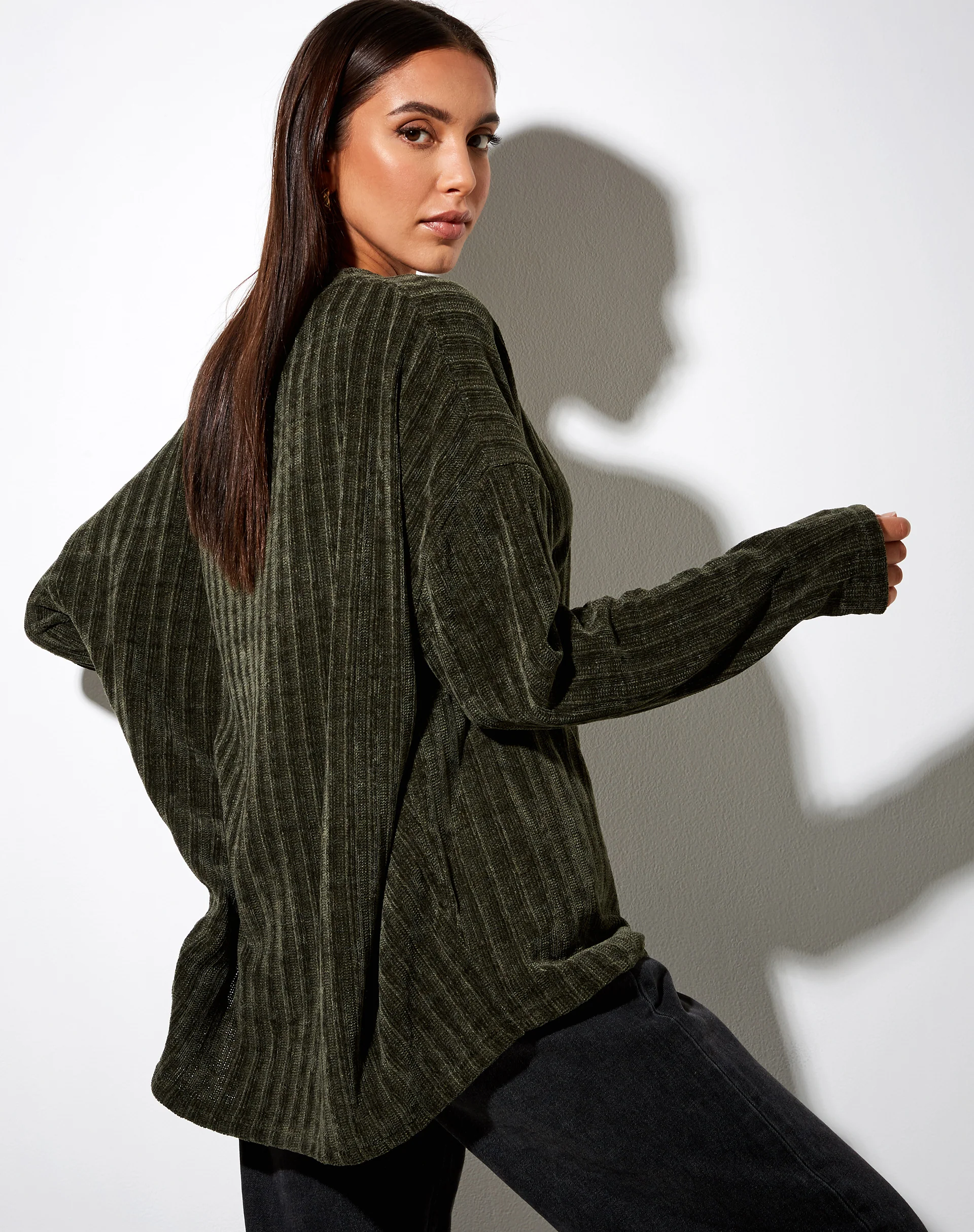 Dad Jumper in Chenille Khaki - Image 3