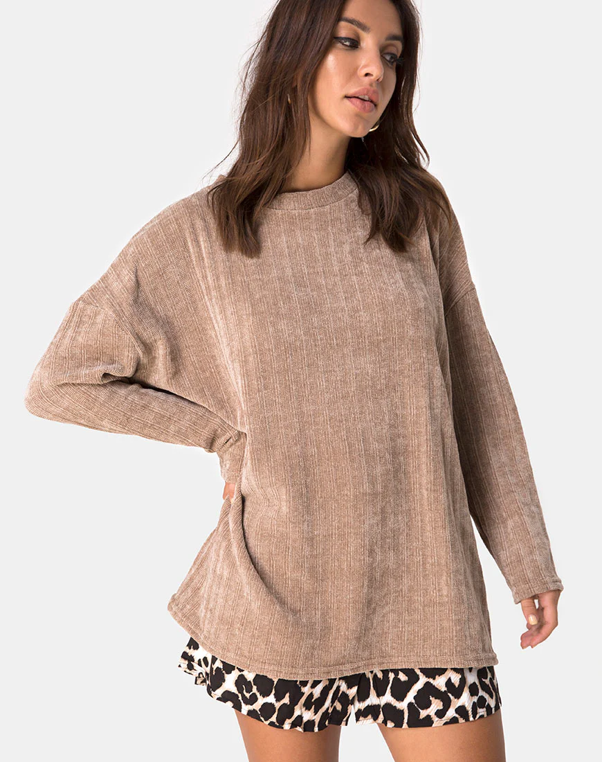 Dad Jumper in Chenille Tan - Image 3