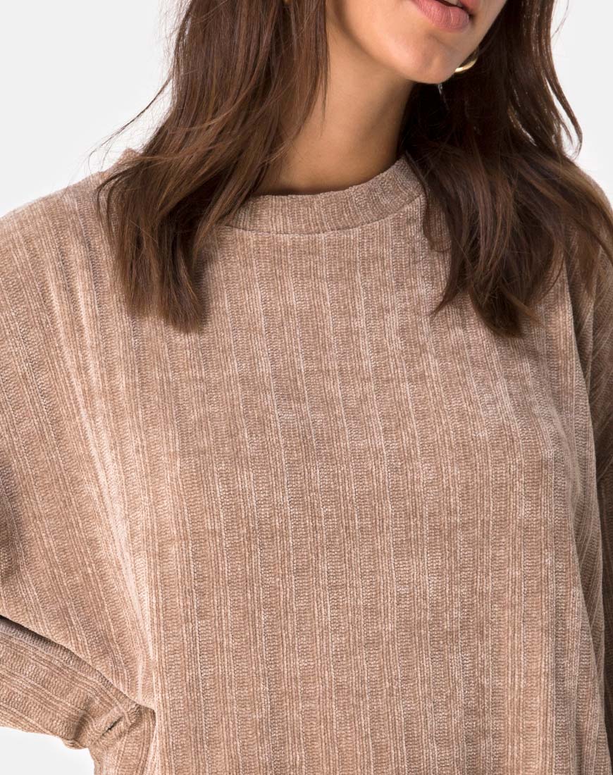 Dad Jumper in Chenille Tan - Image 5
