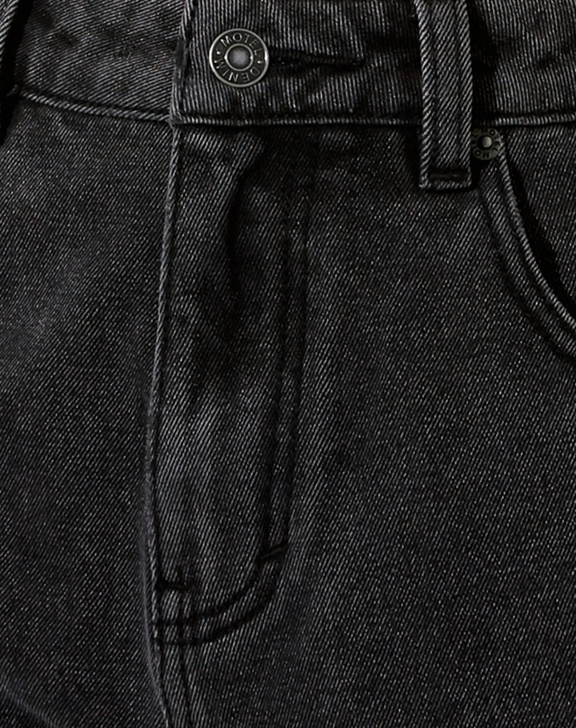 Dad Denim Shorts in Black Wash - Image 5