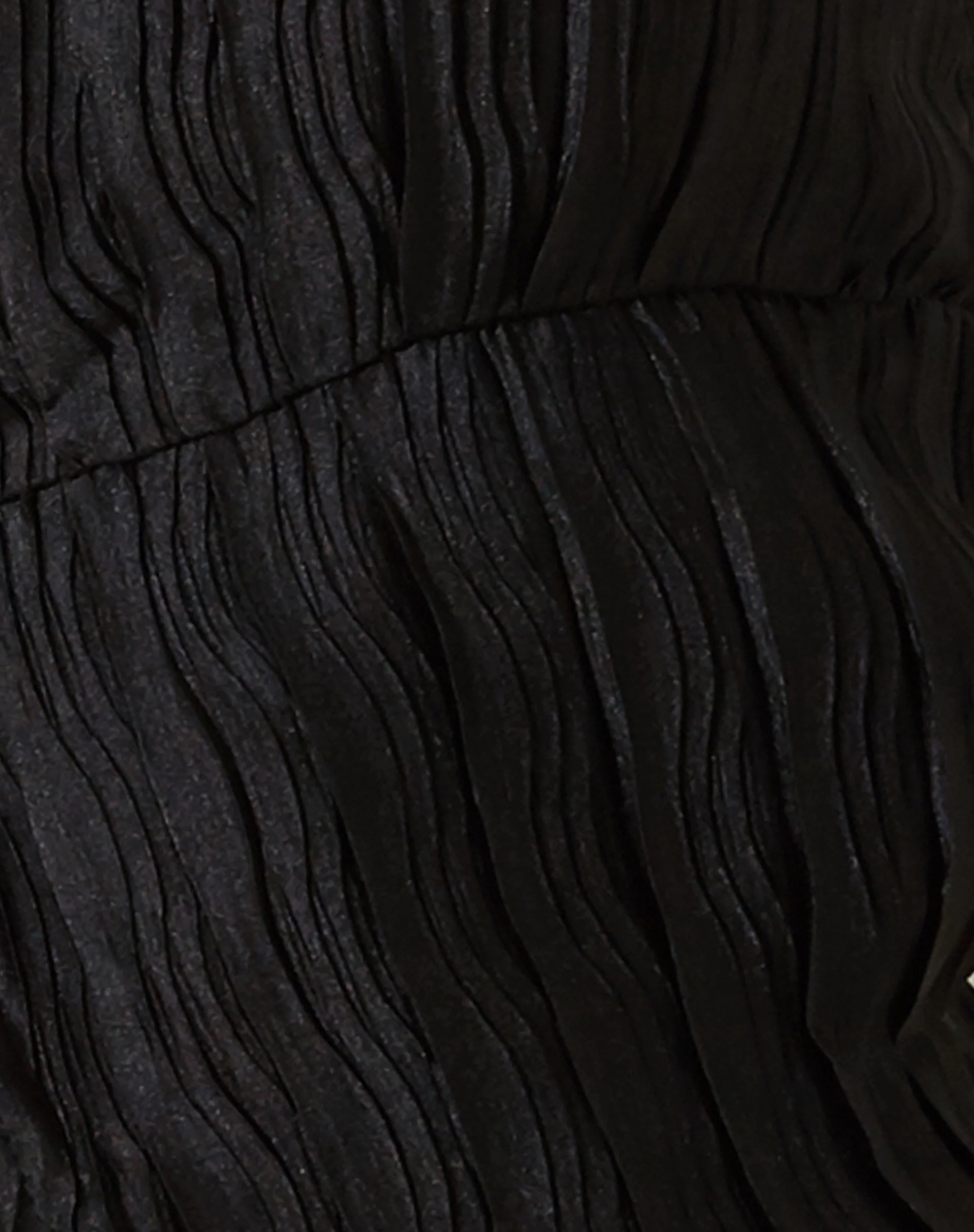 Dama Crop Top in Crinkle Black - Image 7