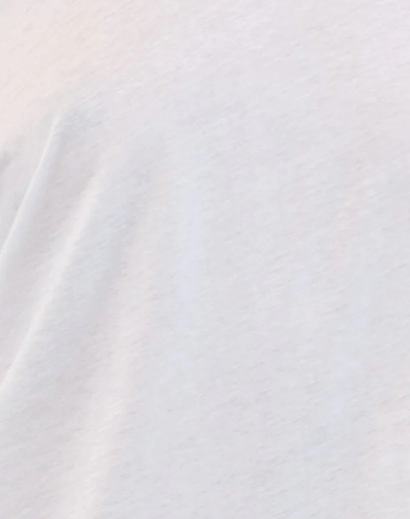 Daman Off Shoulder Basic Jersey Top in White - Image 6