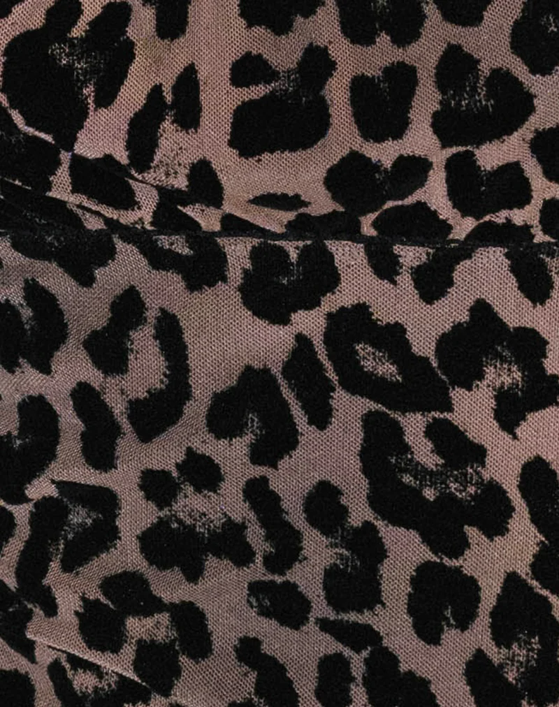 Darsih Maxi Dress in Flocked Rar Leopard - Image 7