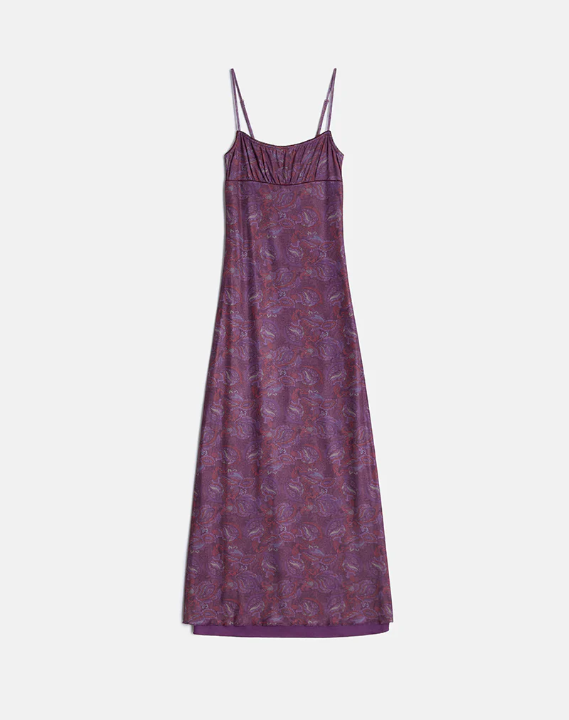 Darsih Maxi Dress in Regal Paisley Purple - Image 5