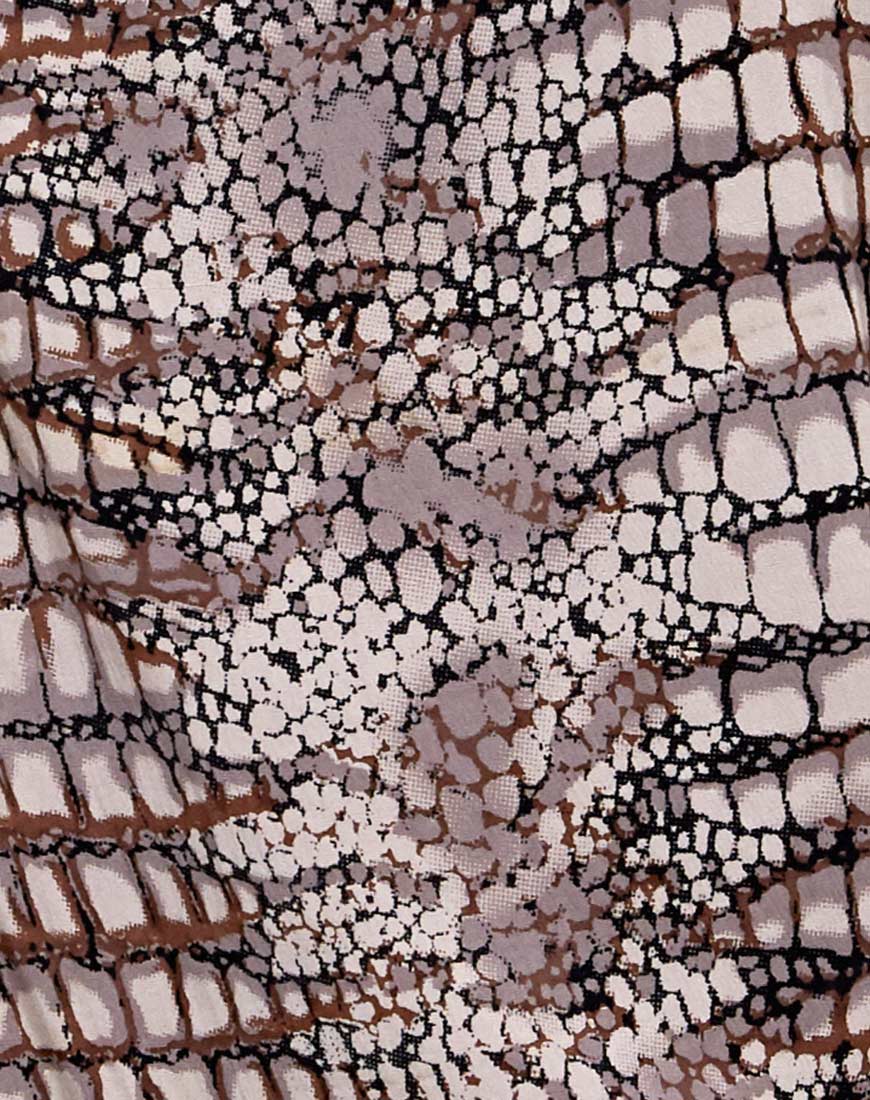 Datista Dress in Croc Neutral Grey - Image 5