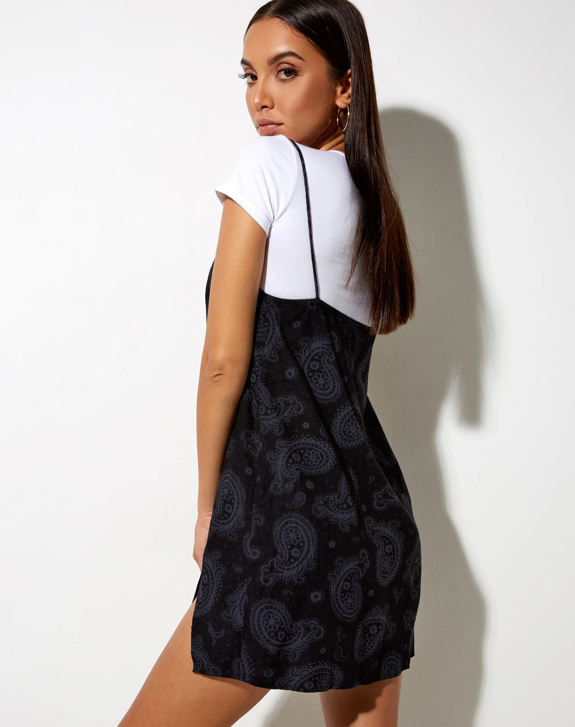 Datista Slip Dress in Persian Night Black - Image 2