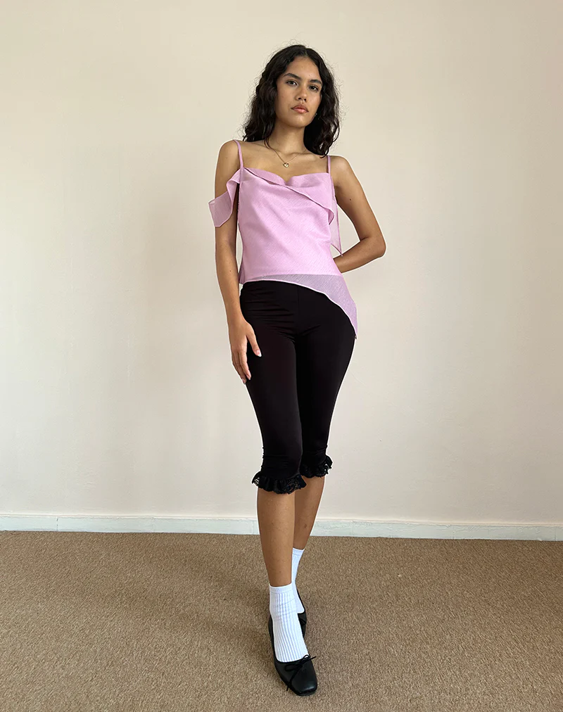 Davila Chiffon Top in Pink Shimmer - Image 4