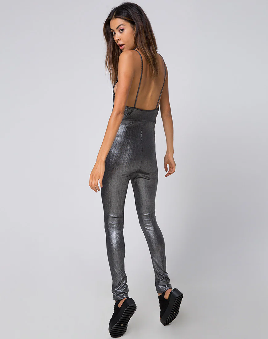 Dawn Unitard Rib Shimmer Metallic - Image 4
