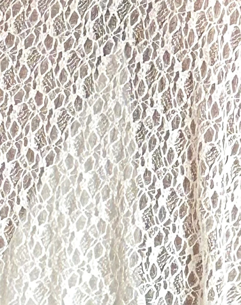 Dendro Midi Skirt in Lace Ivory - Image 6