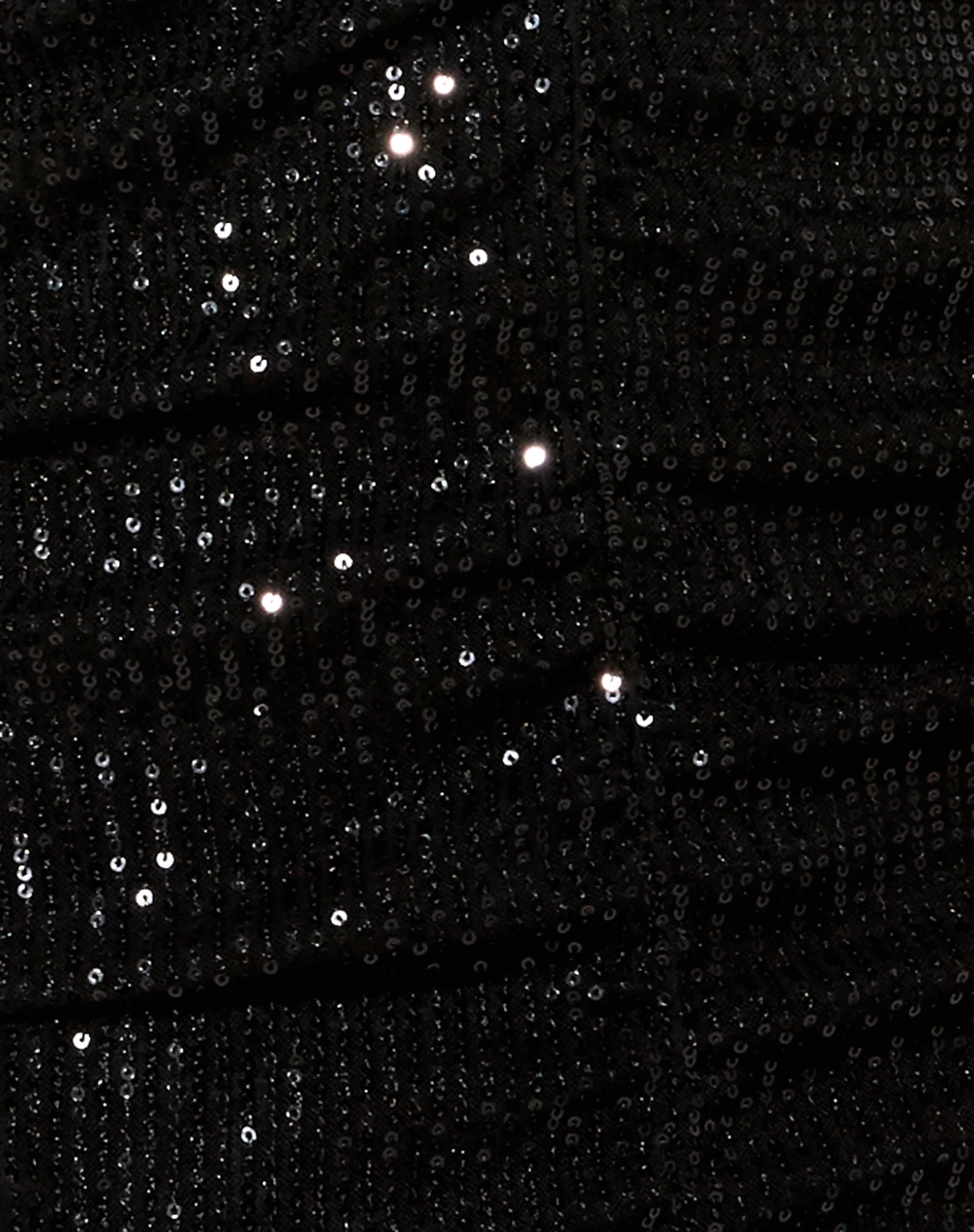 Denila Bodycon Dress in Drape Sequin Black - Image 5