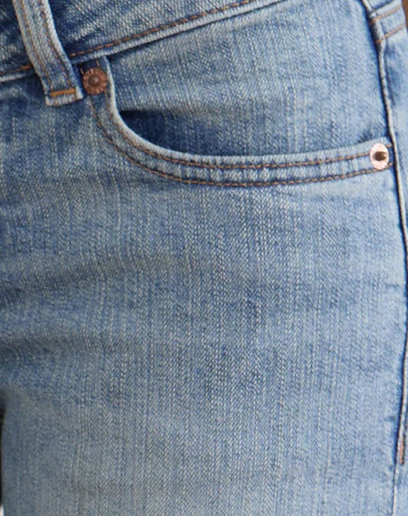 Denim Capri Jean in Vintage Blue Wash - Image 8