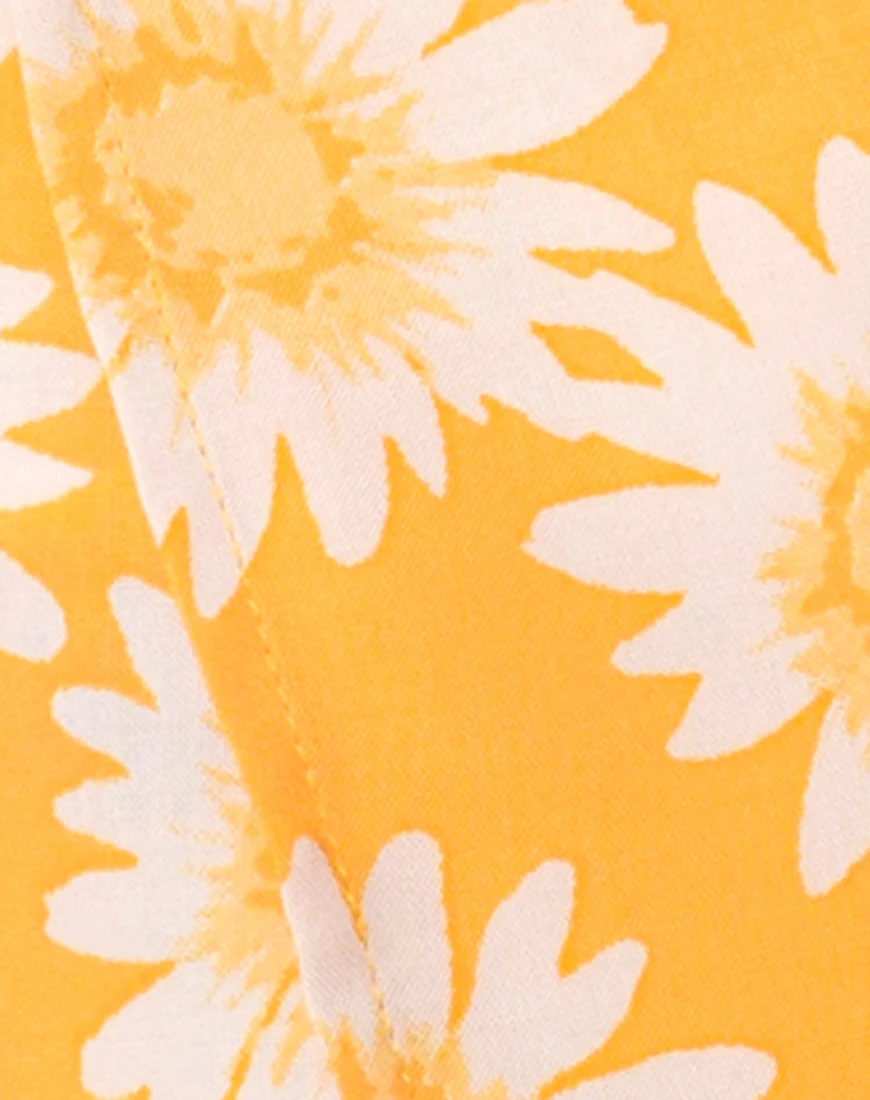 Derla Wrap Skirt in Sunkissed Floral Yellow - Image 5