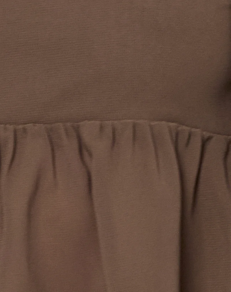 Desir Bandeau Top in Chiffon Coffee - Image 6