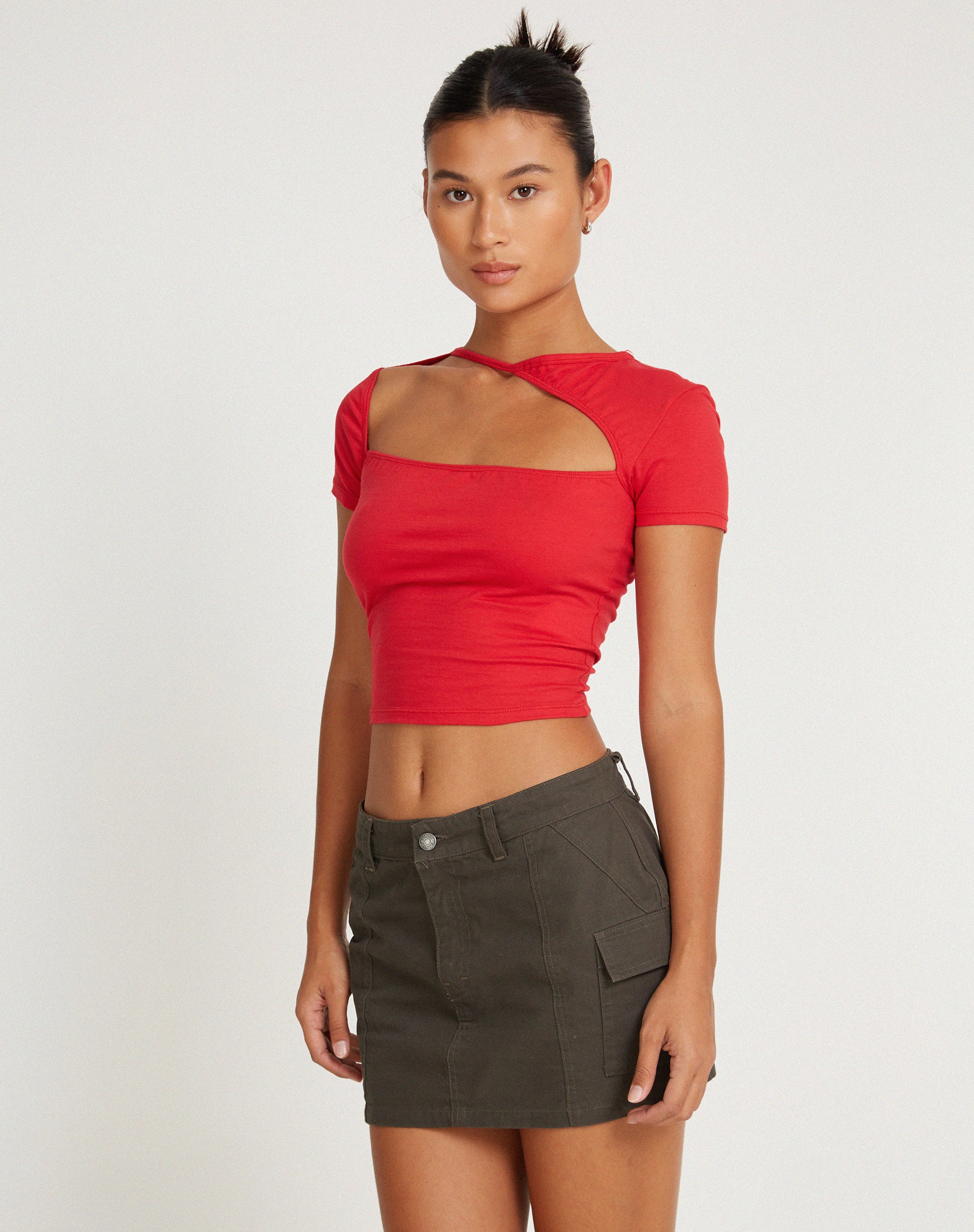 Desiree Top in Racing Red - Image 2