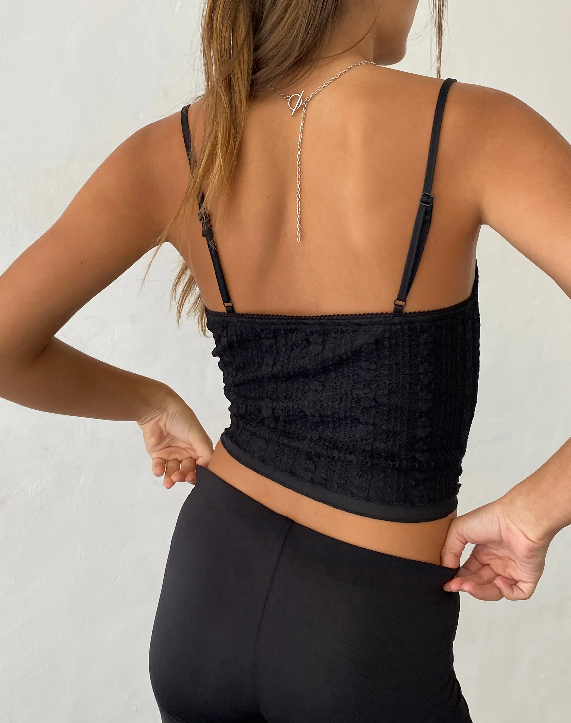 Deska Cami Top in Lace Black - Image 4