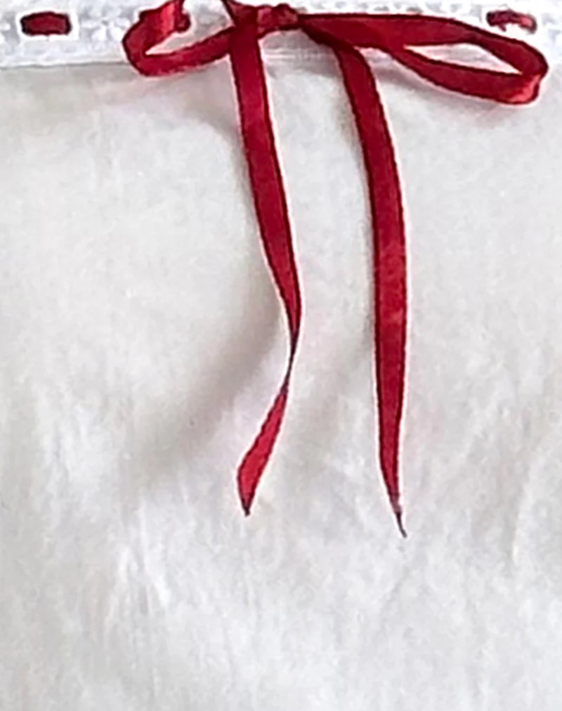 Dhilla Mini Dress in White Poplin - Image 6
