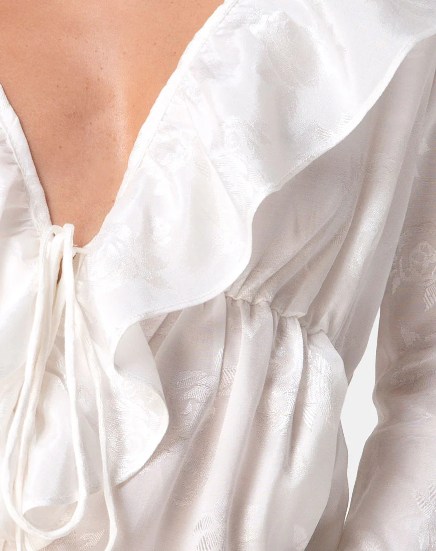 Diar Top in Satin Rose Ivory - Image 5