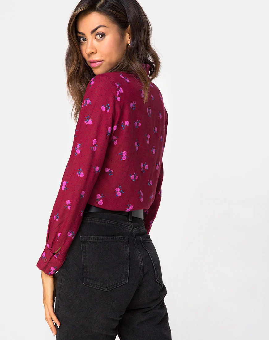 Dimaris Shirt in Magenta Rose Pink - Image 2