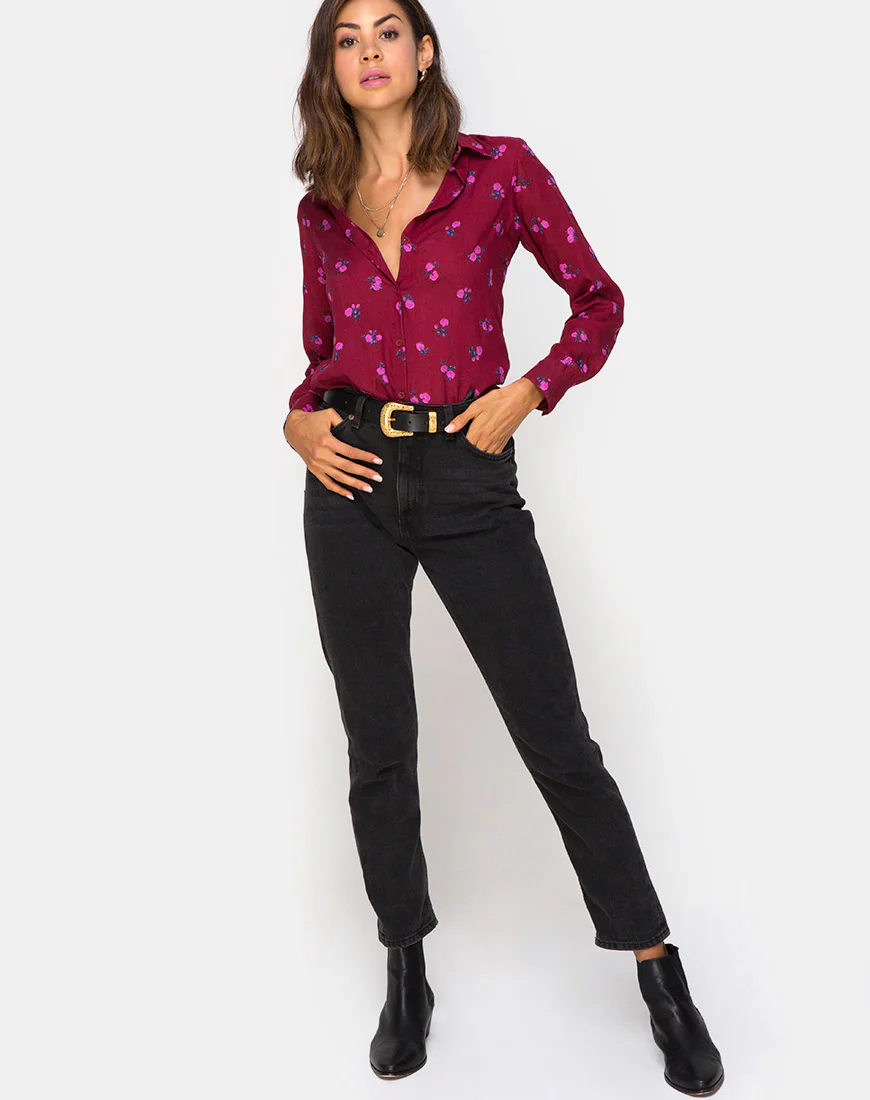 Dimaris Shirt in Magenta Rose Pink - Image 3