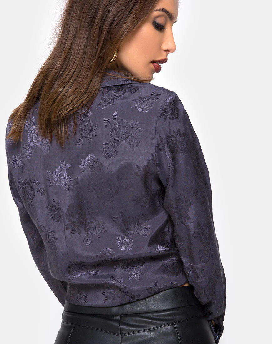 Dimaris Shirt in Satin Grey Rose - Image 2