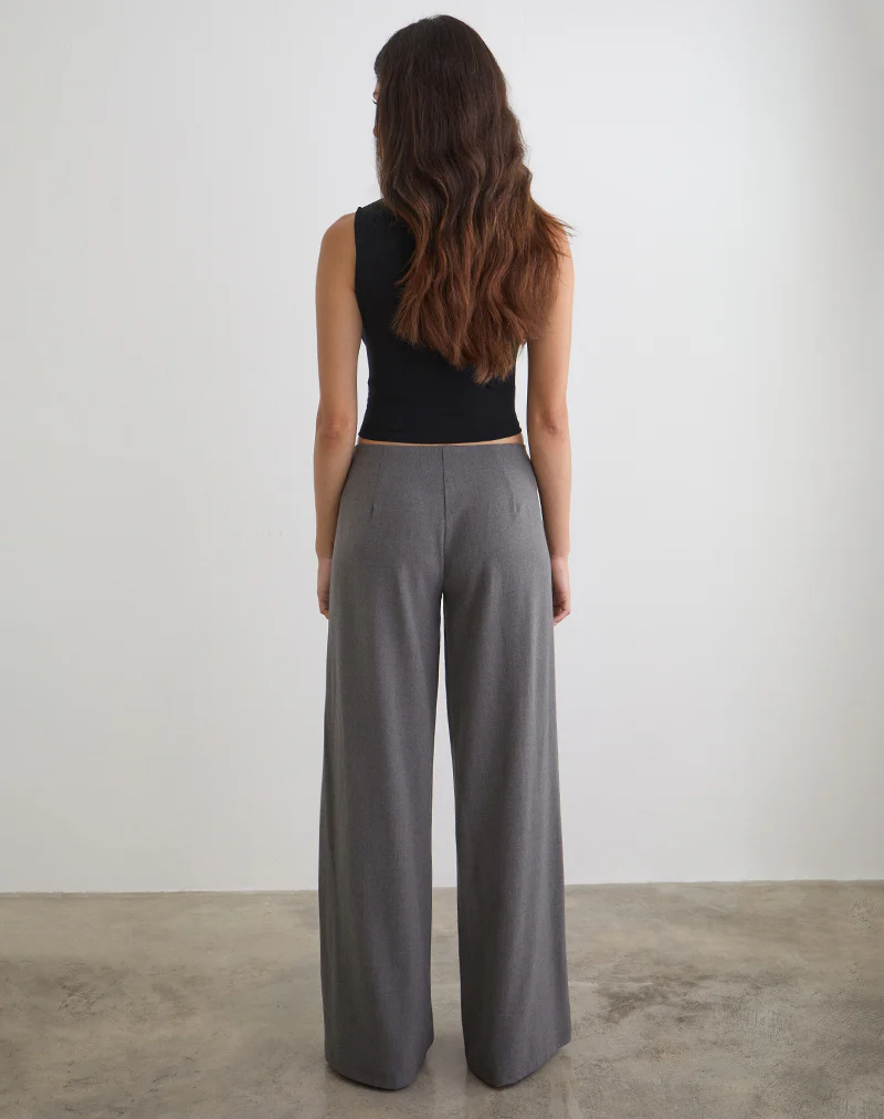 Diomira Trouser in Grey with Tie - Image 4