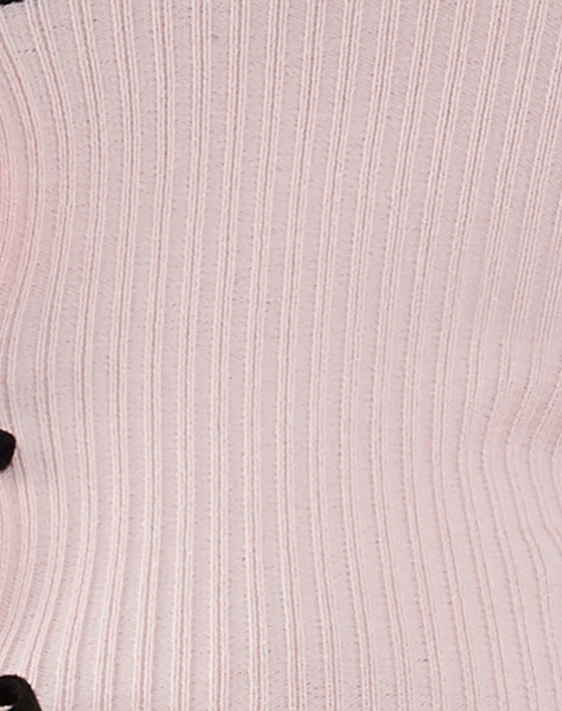 Dipha Cardigan in Blush Pink with Black Bows - Image 5