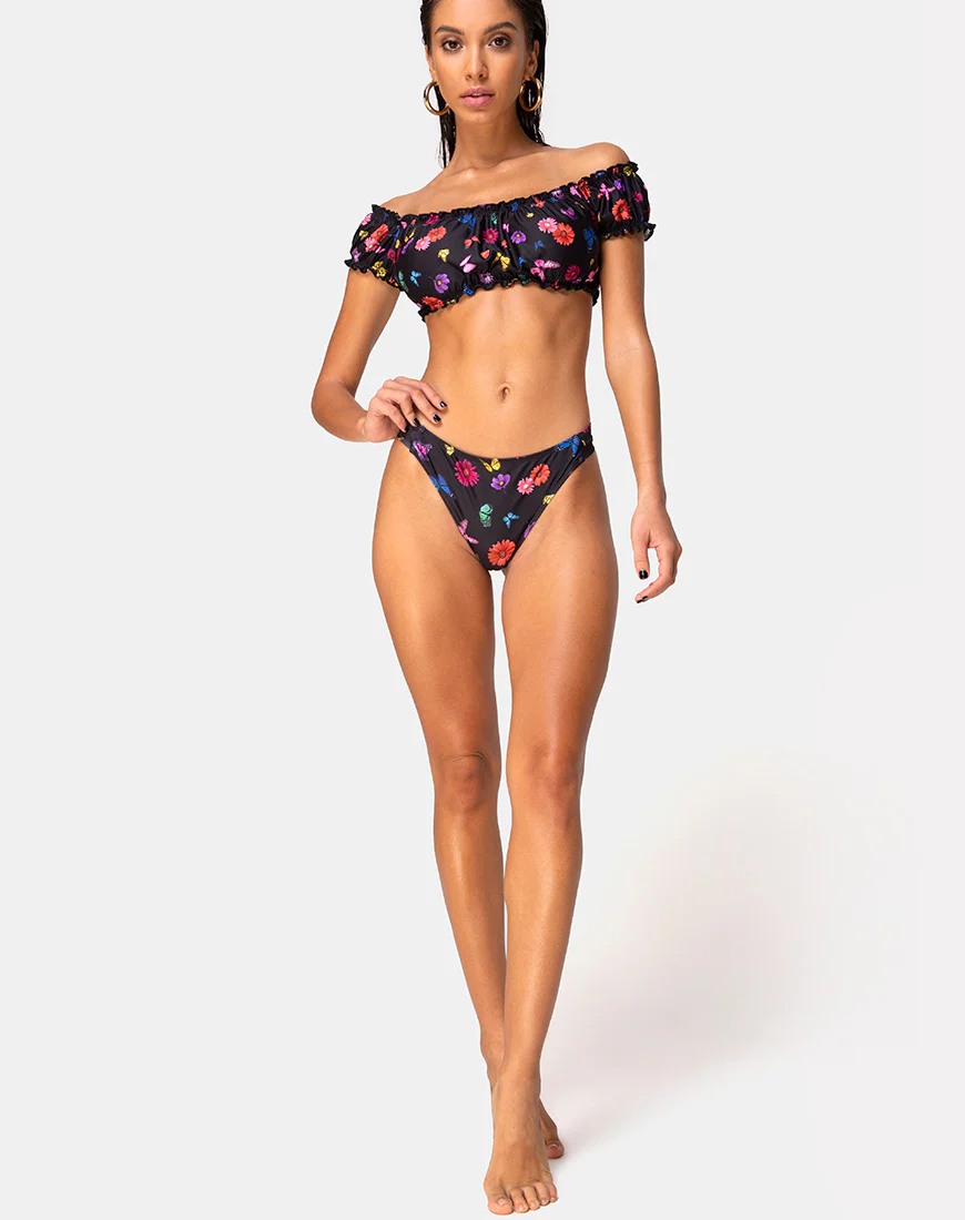 Dita Bikini Bottom in Butterfly Floral - Image 3