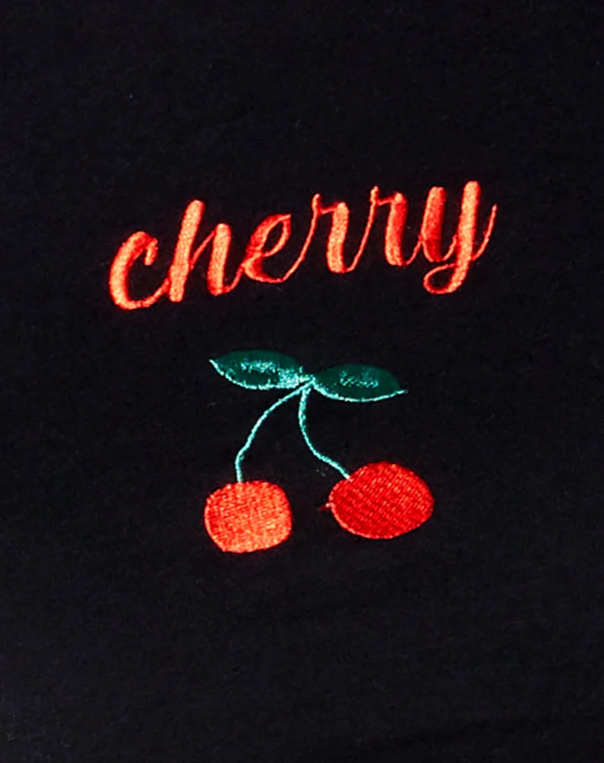 Doga Crop Top in Black Cherry Embro - Image 7