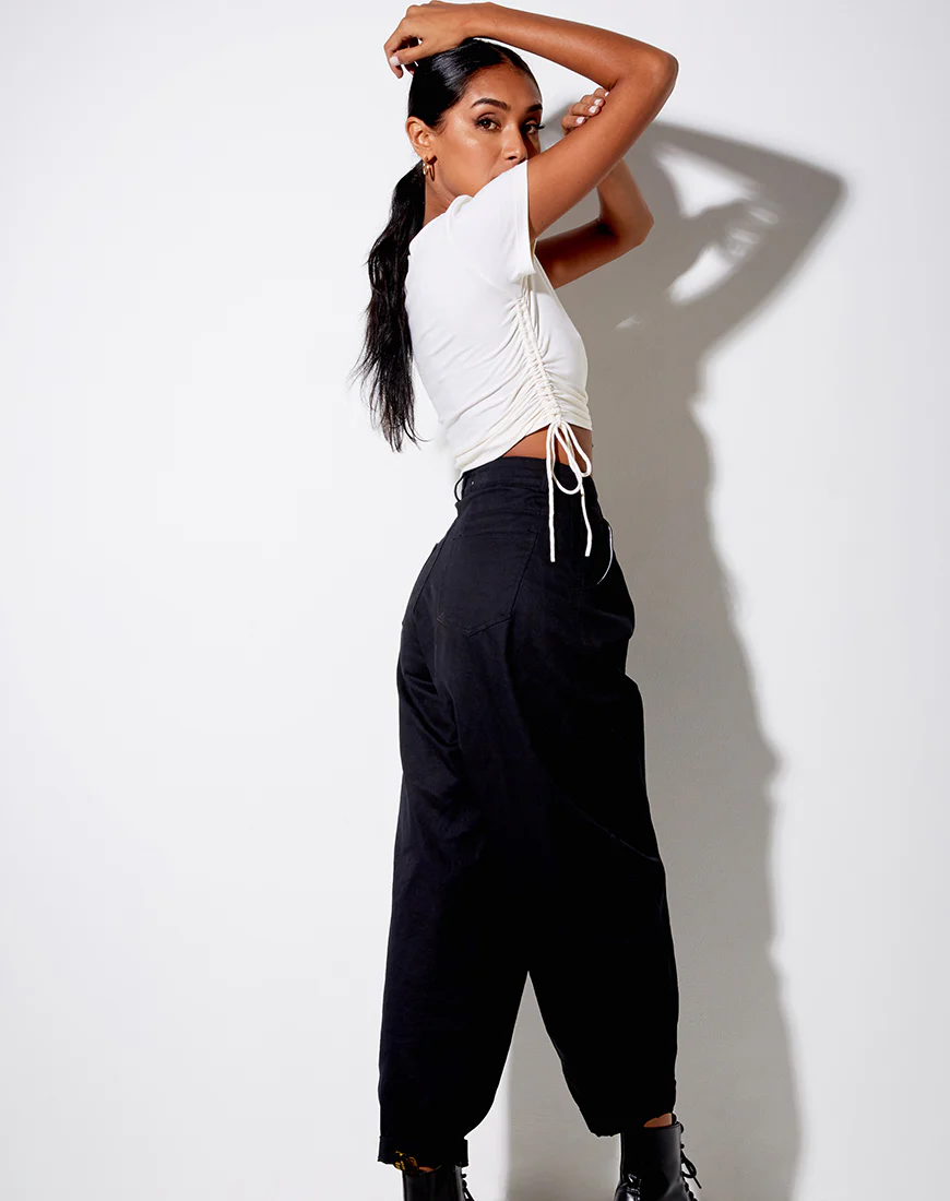 Doga Crop Top in Ivory Angelo Washed Out - Image 5