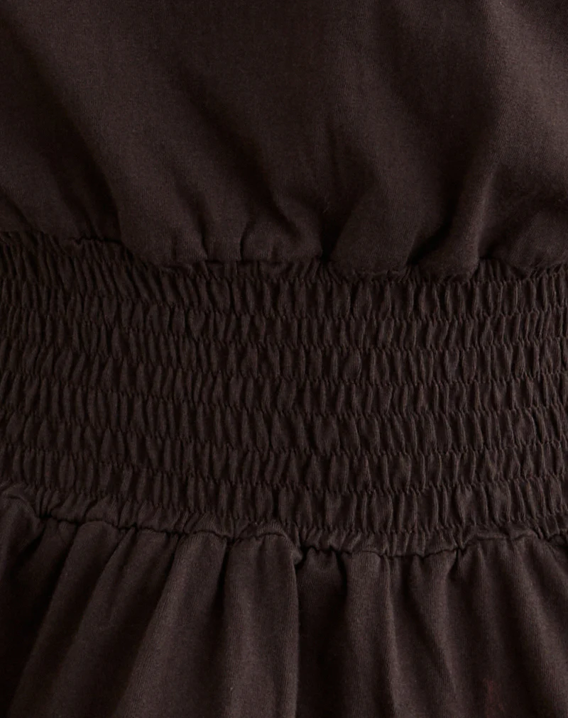 Domani Off the Shoulder Top in Chocolate - Image 6