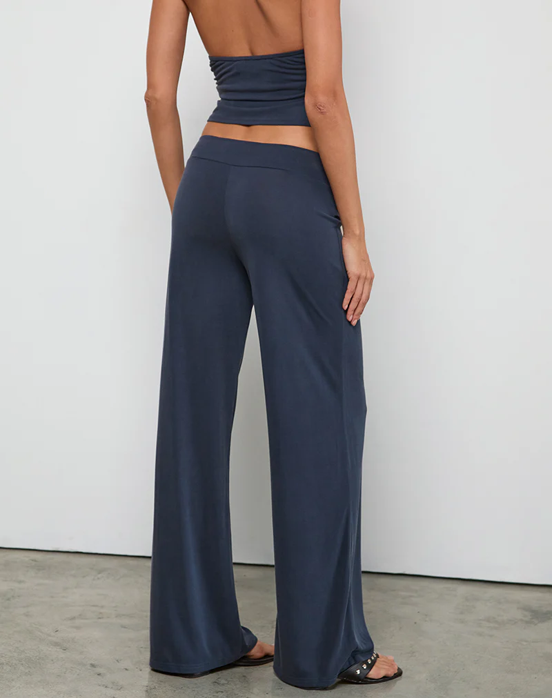 Donata Trouser in Ocean Storm with Belt - Image 3