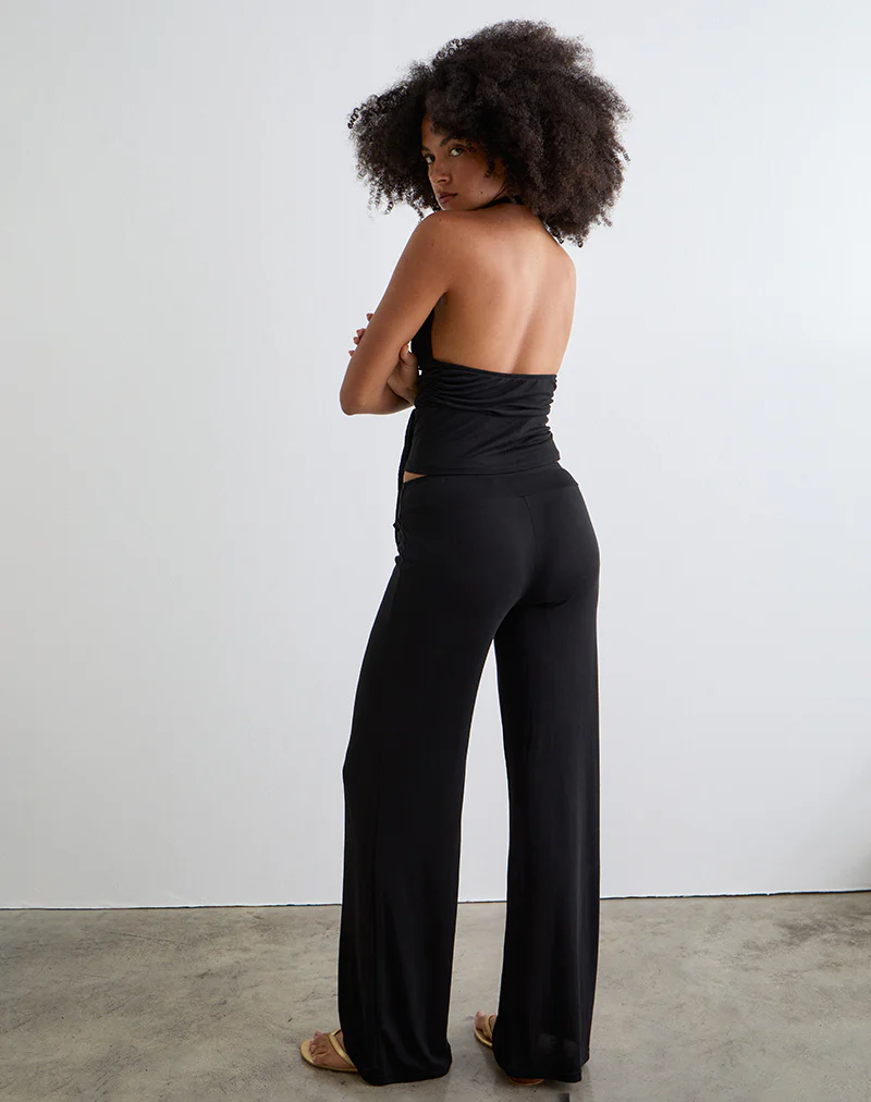 Donata Trouser in Black with Belt - Image 5