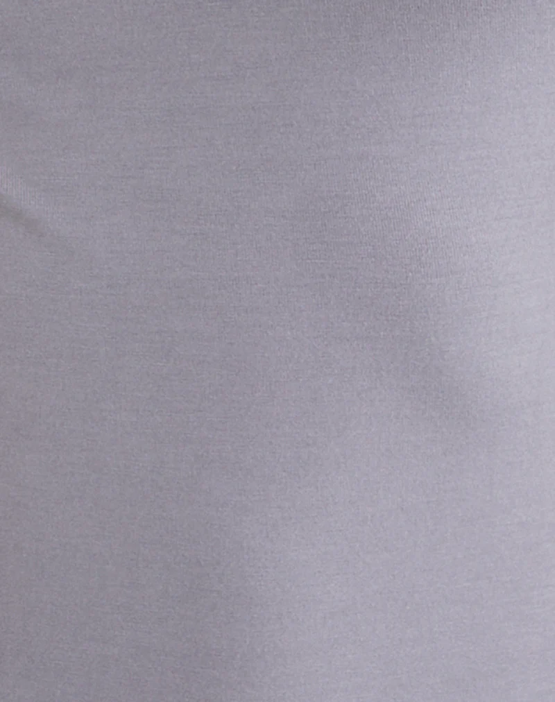 Donela Long Sleeve Top with Flower Ring in Lilac Grey - Image 6