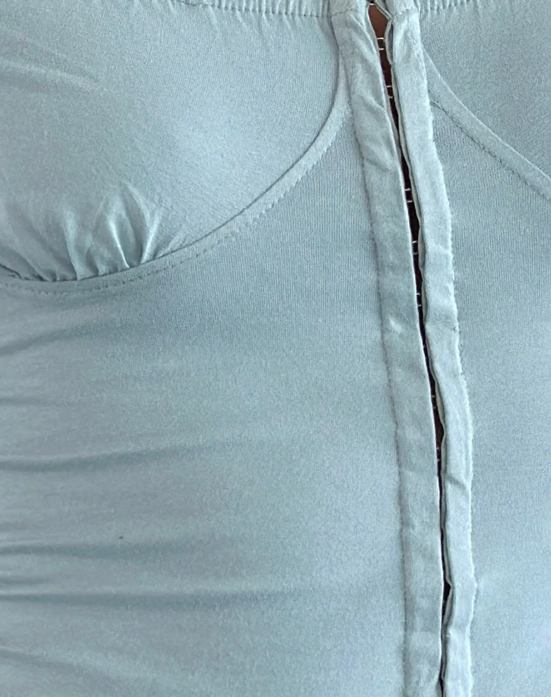 Dovica Corset Top in Nantucket Blue - Image 6