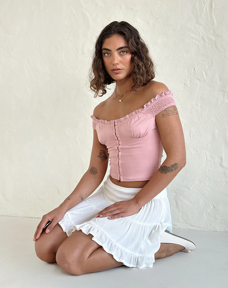 Dovica Corset Top in Pink Lady - Image 2