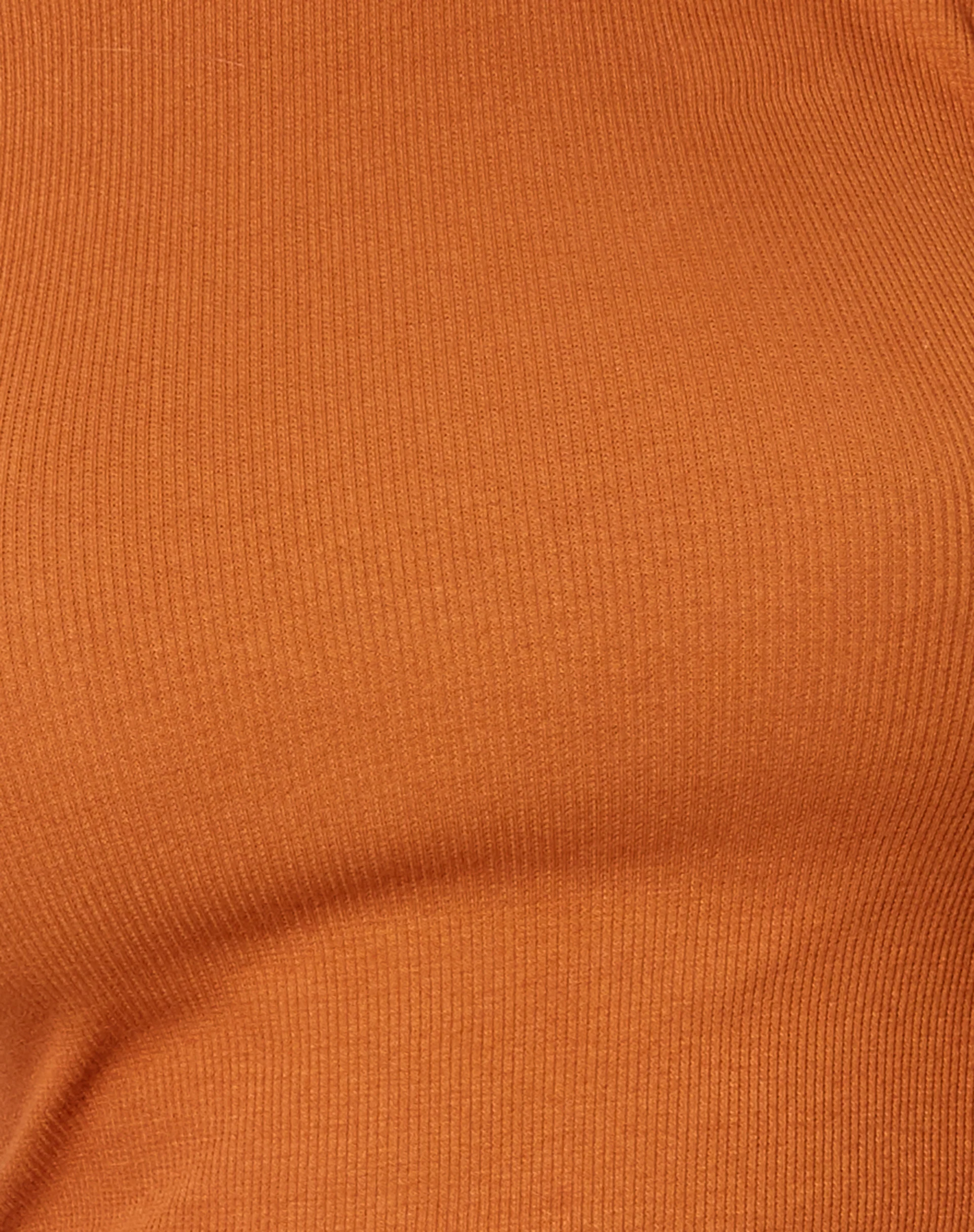 Dreita Long Sleeve Bodice in Rib Salt Caramel - Image 6