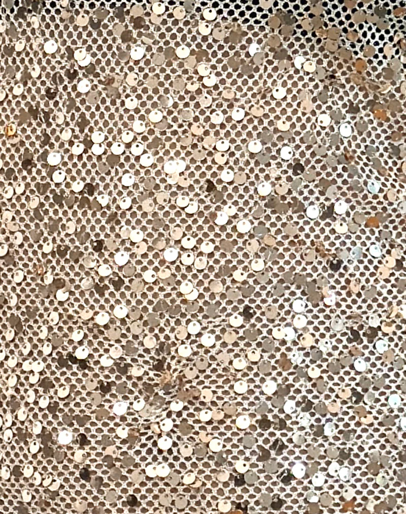 Dudley Vest Top in Sequin Mesh Gold - Image 5