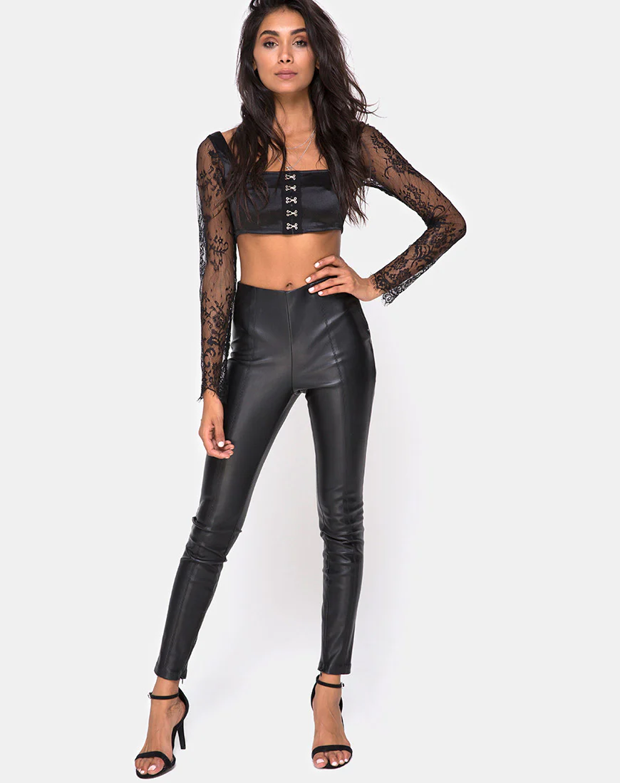 Dulip Crop Top in Black - Image 3