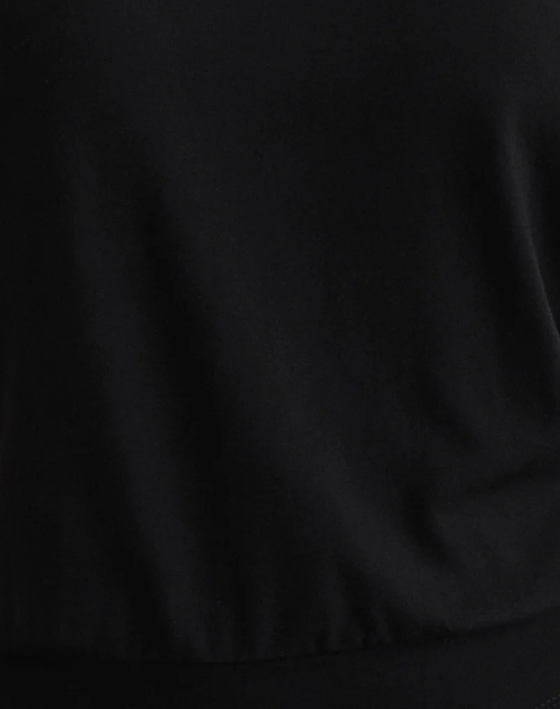 Dyilla Arrow Neck Top in Black - Image 5