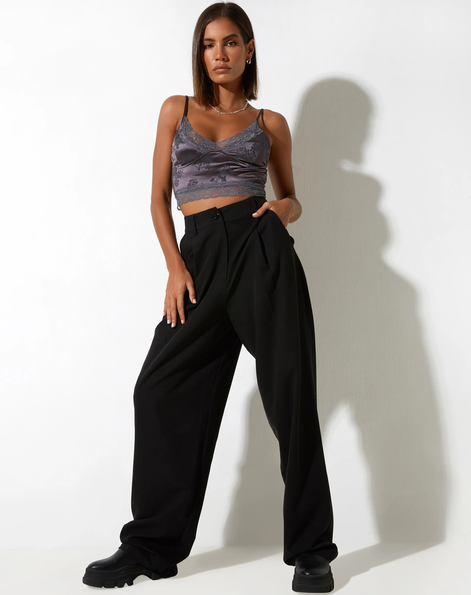 Dyrana Crop Top in Rose Flock Choco - Image 4